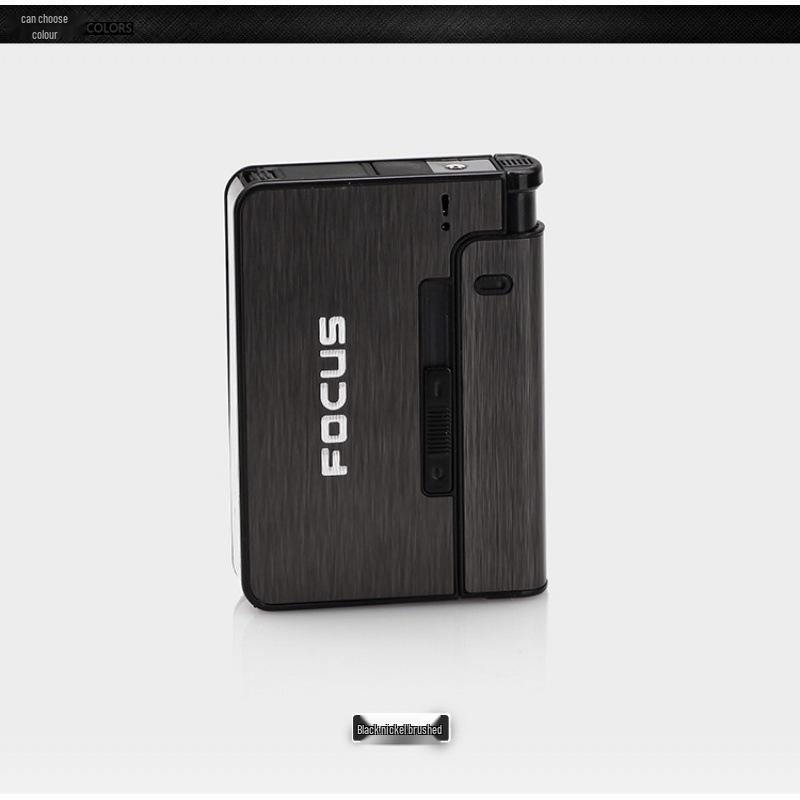 Creative Detachable JD001 Cigarette Case with Refillable Lighter, Holds 10 Cigarettes