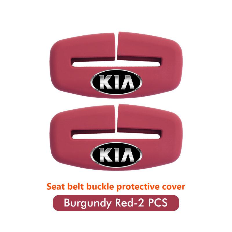 RVGH1 Car Seat Belt Protection Silicone Buckle Clip Cover For KIA Cerato Proceed Venga Stonic Picanto Sorento Stinger