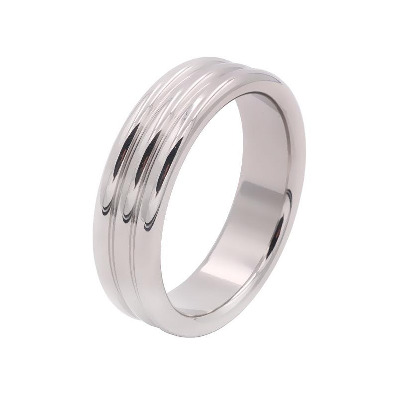 Men's Stainless Steel Sex Rings Widened Love Aid Metal Passion Alternative Bound Long Couple Passion Ring for Going Out