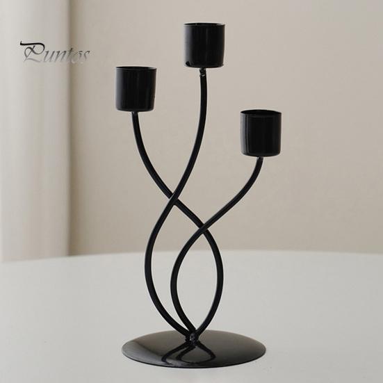 Taper Candle Holder Metal Curved Candle Holder Table Centerpiece Tapered Pillar Candles Holder for Wedding Festive Decor