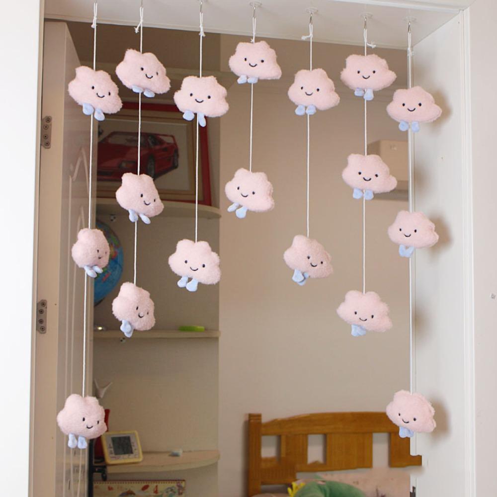 

Cute Door Hanging Curtain 18 Pieces Cloud Mass Tassel Curtain Cloud Mass Door Curtain Living Room рожевий