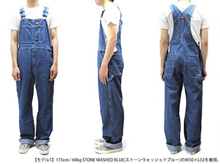 Dickies Duck Hickory Denim Size Stonewashed Blue Men's Overalls, 34, [8396] [Used]
