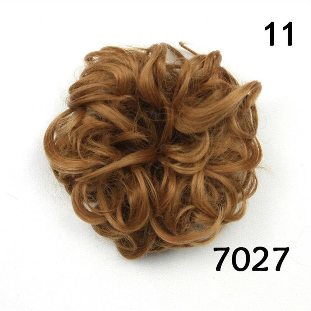 Elastic Band Hairdressing Hairband Hair Extension Curly Messy Chignon Hair Bun Curly Scrunchie