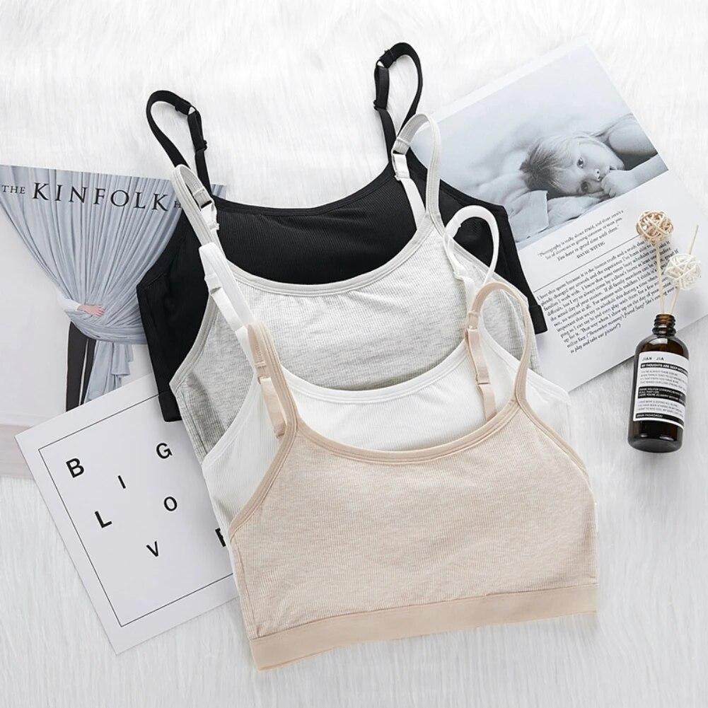 Sutien cu nervuri pentru femei Sutien reglabil cu bretele spaghete Sutien fără fir Sutien de zi cu închidere la spate Sutien sport fără sârme