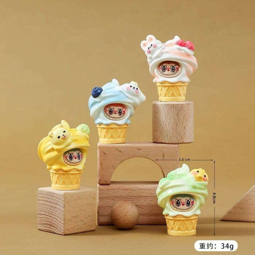 Cute  Ice Cream Cone Ice Cream Trinket Resin Handicraft Desktop Car Trinket
