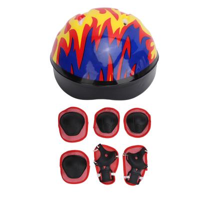 Set de Casco de Bicicleta para Niños Rodilleras Deportivas Coderas Protectores de Mano Set de Equipo Protector para Ciclismo