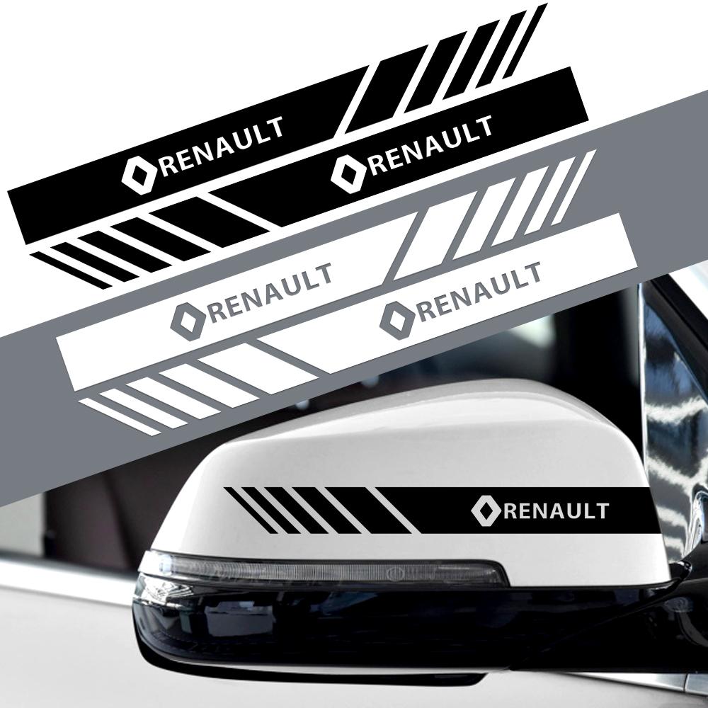 Car Rearview Mirror Side Stripe Decal Vehicle Body Sticker For Renault Talisman Clio 4 Megane 2 3 Fluence Kangoo Captur Scenic 2 d111