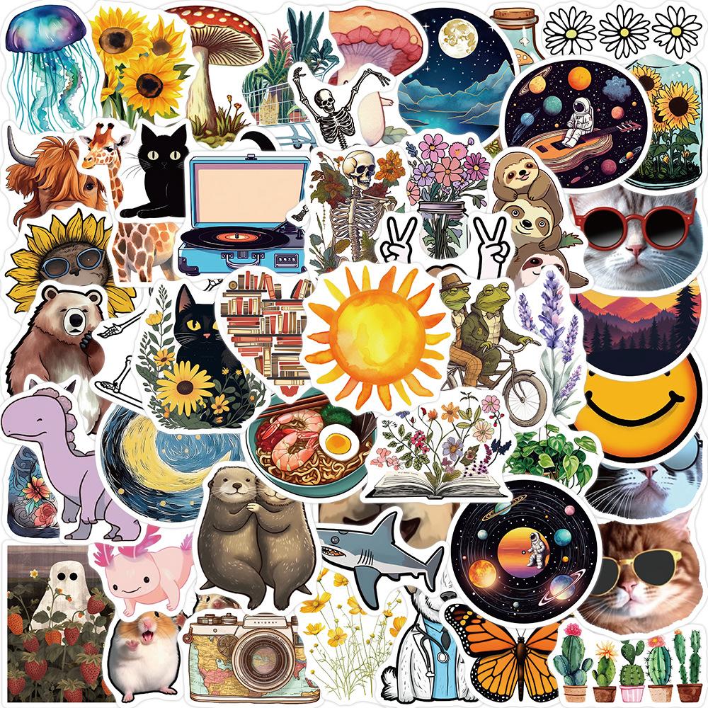 50 Hot Spot Patterns Graffiti Stickers Decorate Guitar Notebook Suitcase DIY Waterproof