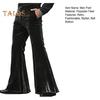 Men's Bell Bottom Velvet Pants Retro Style 70s Disco Outfit Casual Loose-Fit Party Street Flared Trousers for Daily Street Office Parties
