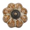 European Ceramic Pumpkin Door Knobs Cabinet Handles Single Hole Cupboard Drawer Pulls (White)