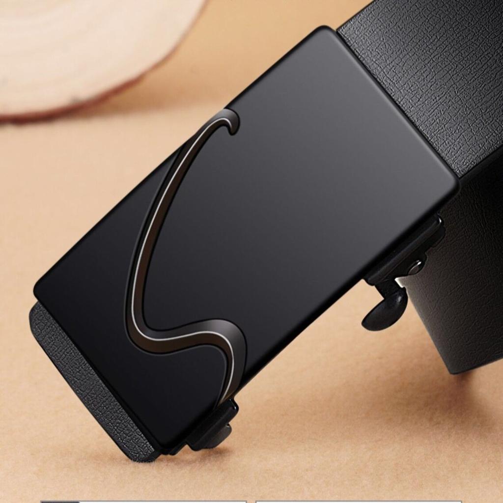 Men's Belt Wears Automatic Buckle Genuine Leather Cowhide Business Casual Genuine Leather Belt Middle Aged and Young Trendy Belt Men's Style