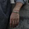  Vintage Retro Cloud Brocade Alloy Electroplated Bracelet Geometric Design for Men