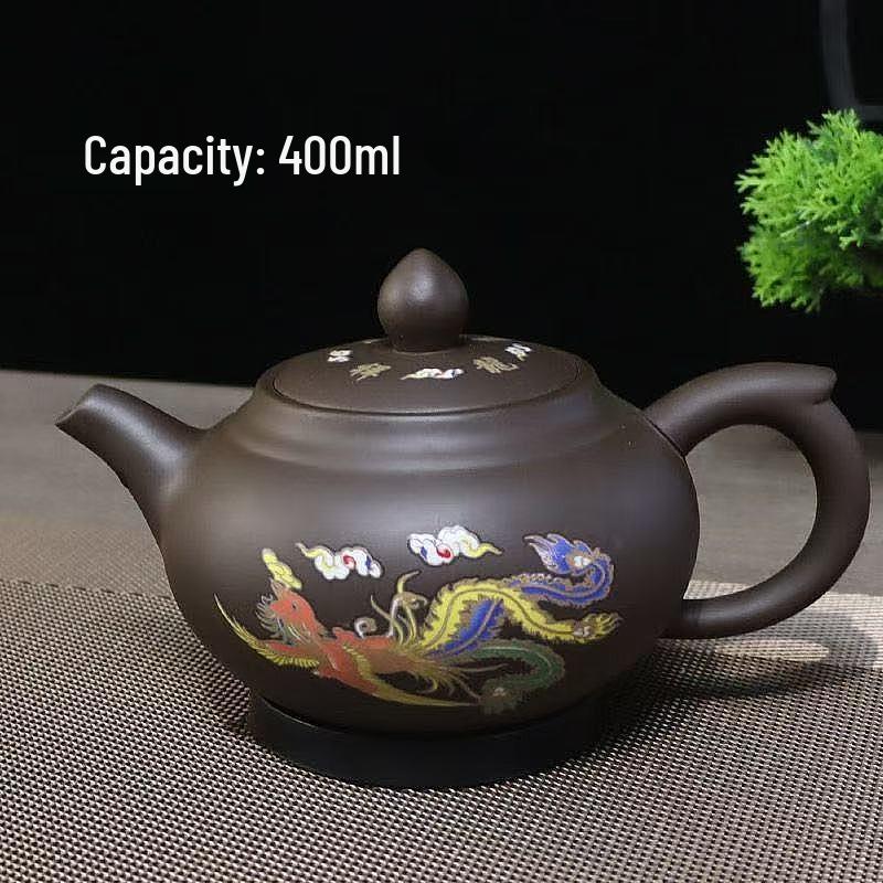 Original Ore Color-Changing Phoenix Cry Purple Clay Teapot - Large Capacity for Brewing Tea