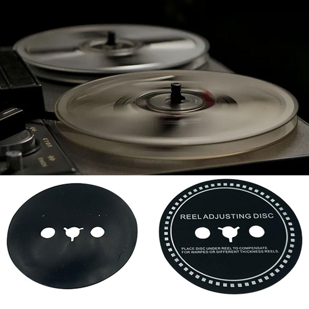 2 PCS Spacer Reel Adjusting Disc Silicone 0.9MM Gasket Spacer Black Trident / NAB Adapter Spacer for Revox Studer Revox/Teac