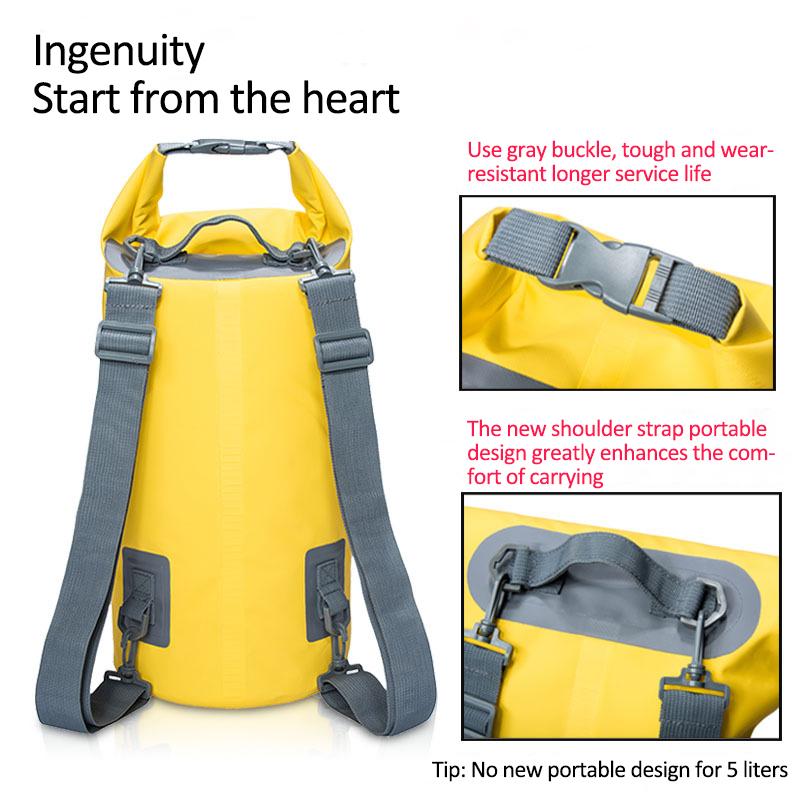 Outdoor Sport PVC Wasserdichter Aufbewahrungs-Trockensack für Kanu Kajak Rafting Schwimmen Reise-Kit Sack Rucksack