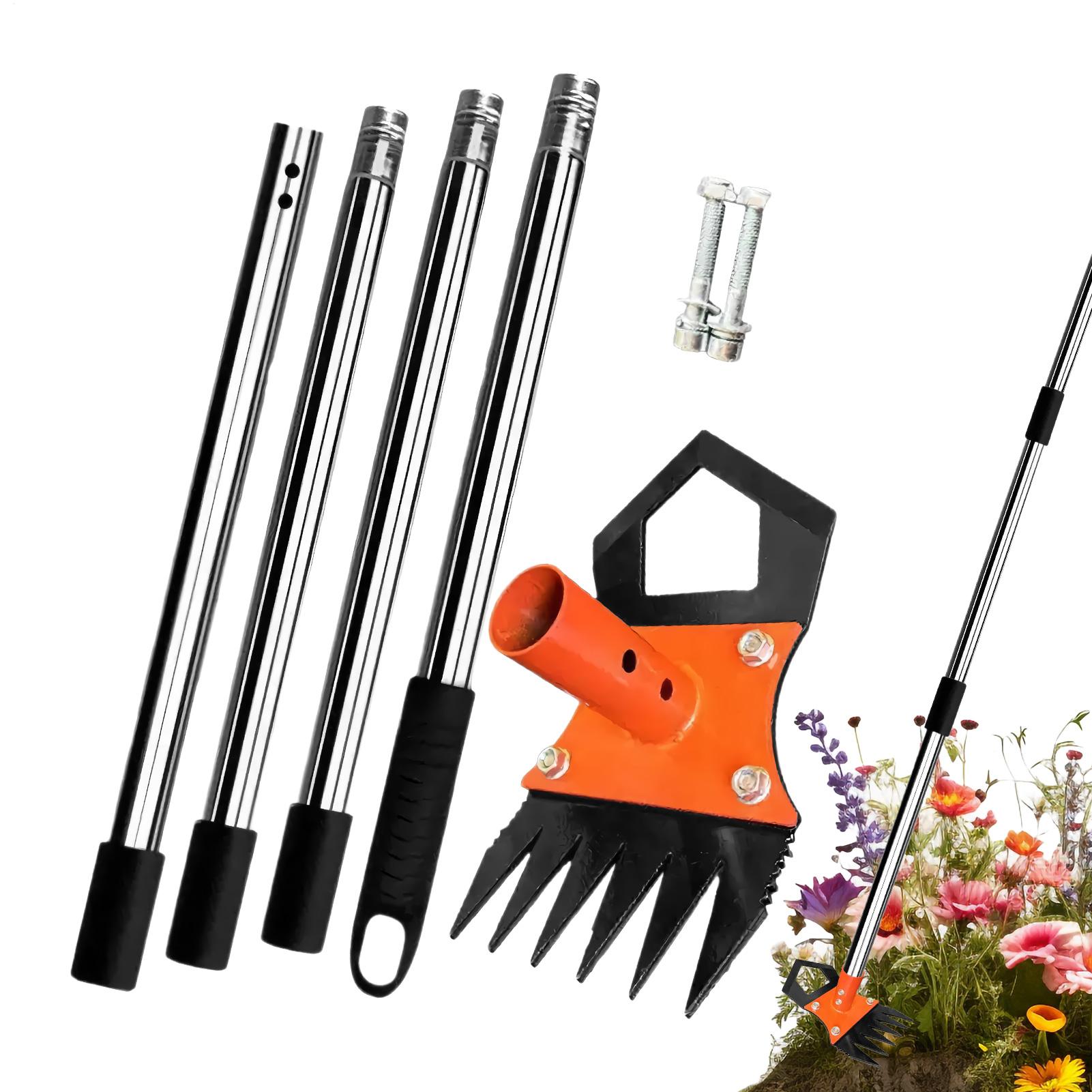 

Garden Hand Rake Tool Double Headed Hoe Rake Soil Loosening Tool With 4-Section Adjustable Handle Detachable Grass Rake China Mainland