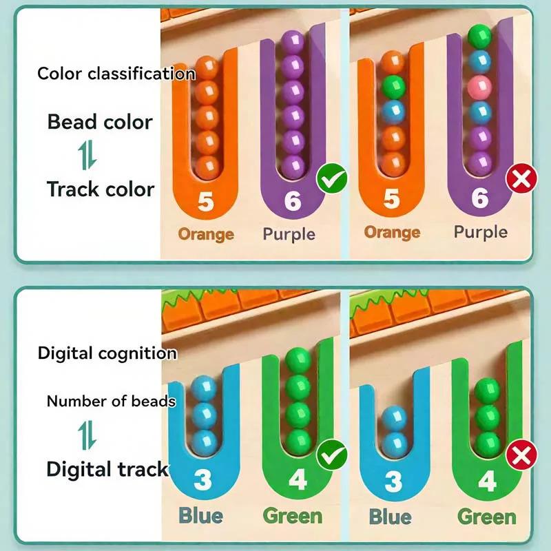 New Children's Magnetic Maze Walking Ball Color Classification Baby Concentration Training Writing Thinking Education Puzzle Toy