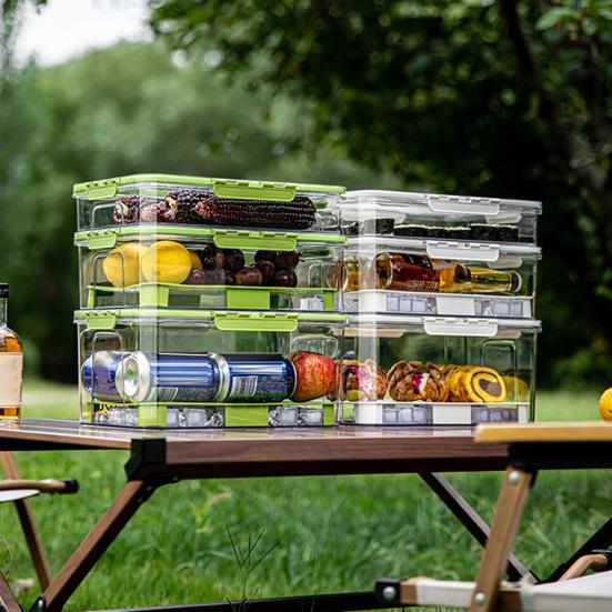 Food Storage Box Snack Box Container with Lid Large Capacity BPA Free Transparent Design Easy to Clean Divided Serving Tray