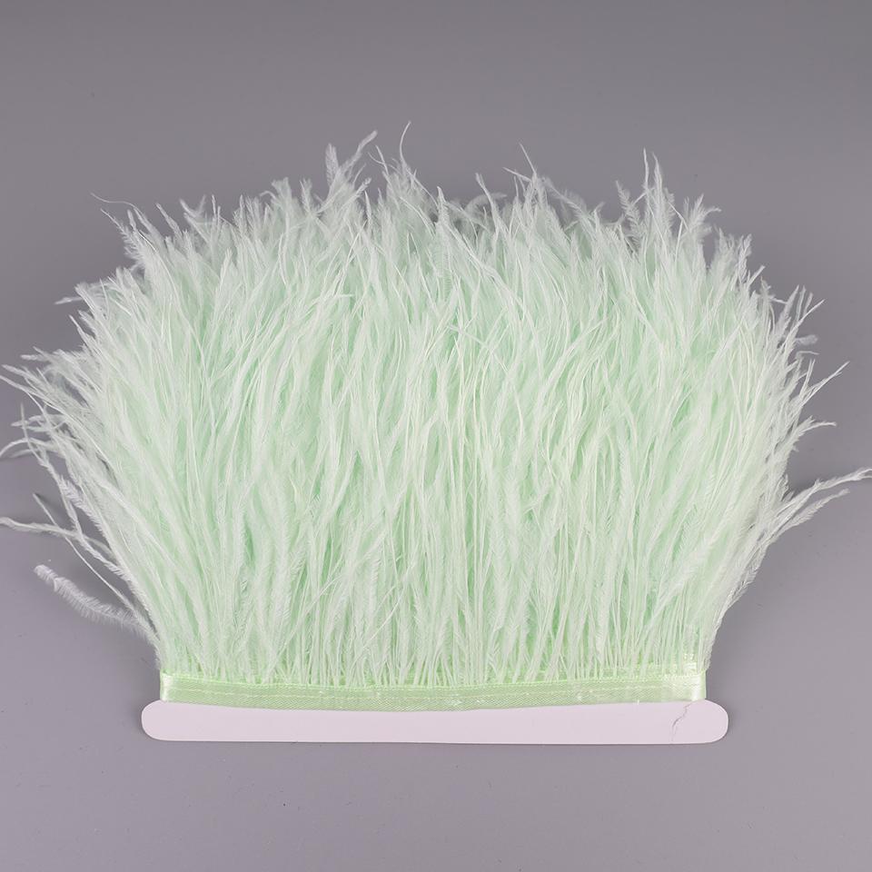 Ostrich Feathers Fringe 2M 55colors Selected Clothing Sewing Crafts Dress with Fluffy Feather Ribbon