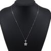 Flour Necklace Pt850Platinum/Pt900Platinum/diamond Flour 4.8g Women Used