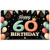Happy 60 Birthday Banner Macaron Color Scheme Birthday Party Background Birthday Banner Crown Decoration For Friend Family