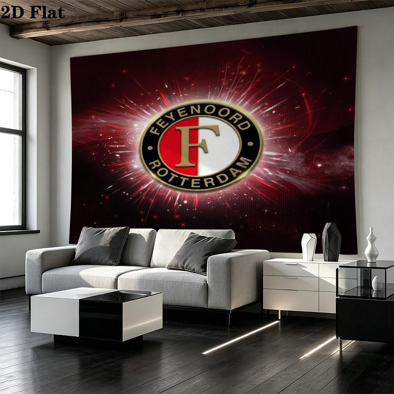 Tapestry z nadrukiem Feyenoord Rotterdam – Dekoracja ścienna do sypialni, akademików i wystroju domu