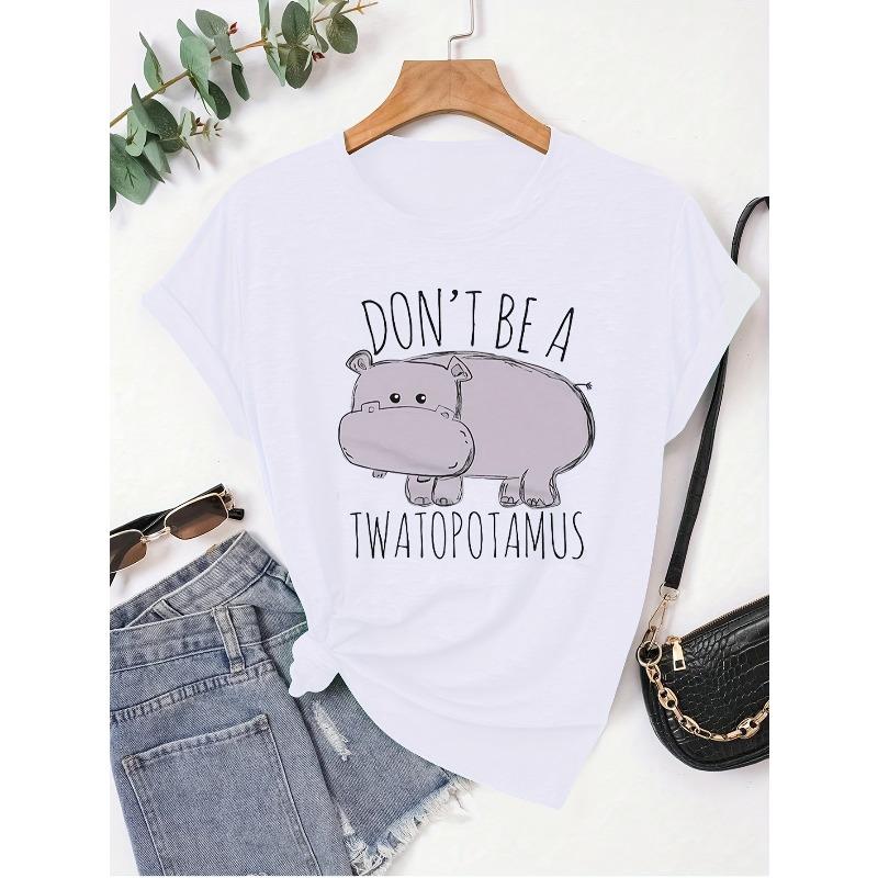 Европейские размеры Женская футболка Не будь Тватопотамом S