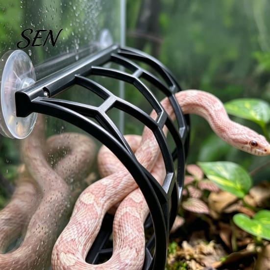 Corn Snake Activity Toy Reptile Honeycomb Climbing Shelf, Suction Cup Tunnel Hide, Rest Platform Terrarium Landscaping Decor for Ball Python, Lizard,