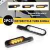 Motorcycle LED Turn Signals Amber Blinker Running Light For Yamaha Chopper EOA