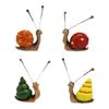 4Pcs Colorful Snail Figurine Spring Tentacles Snail Statue Resin Animal Sculpture Outdoor Garden Lawn Yard Flower Pot Decoration Ornament