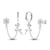 Vendita Calda Orecchino a Cerchio in Argento 925 per Donna Geometria Cuore Piuma Gatto Pendientes Gioielli alla Moda