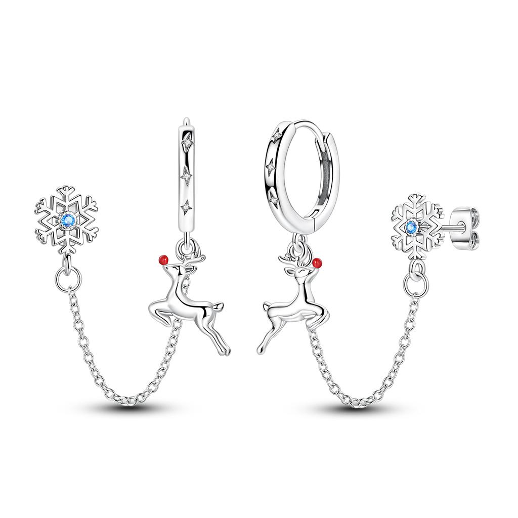 Vendita Calda Orecchino a Cerchio in Argento 925 per Donna Geometria Cuore Piuma Gatto Pendientes Gioielli alla Moda