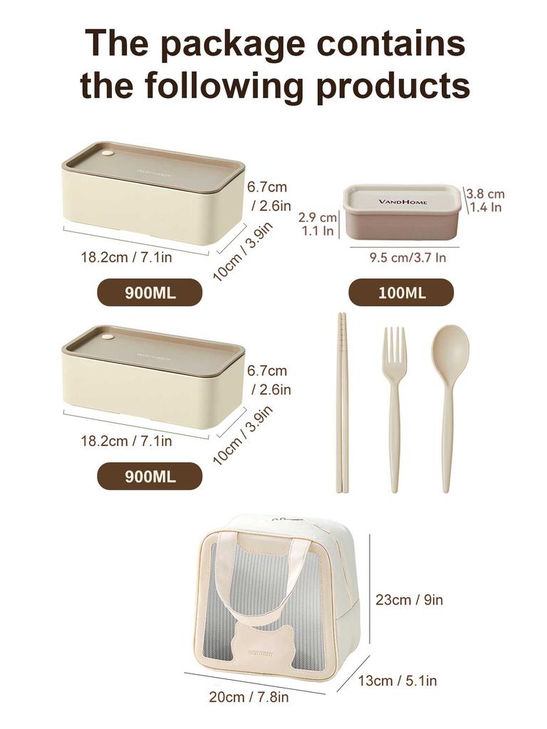 Tragbare Lunchbox Mikrowellengeeignete Kunststoff Bento Box mit Fächern & Soßenbox Stapelbarer Salat Obst Lebensmittelbehälter