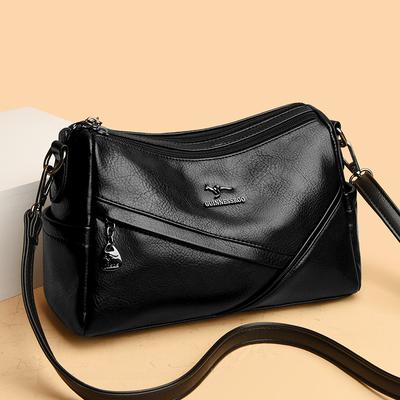 Dames Schoudertas Crossbody Tas Casual Koeienhuid Textuur Kussen Tas met Grote Capaciteit