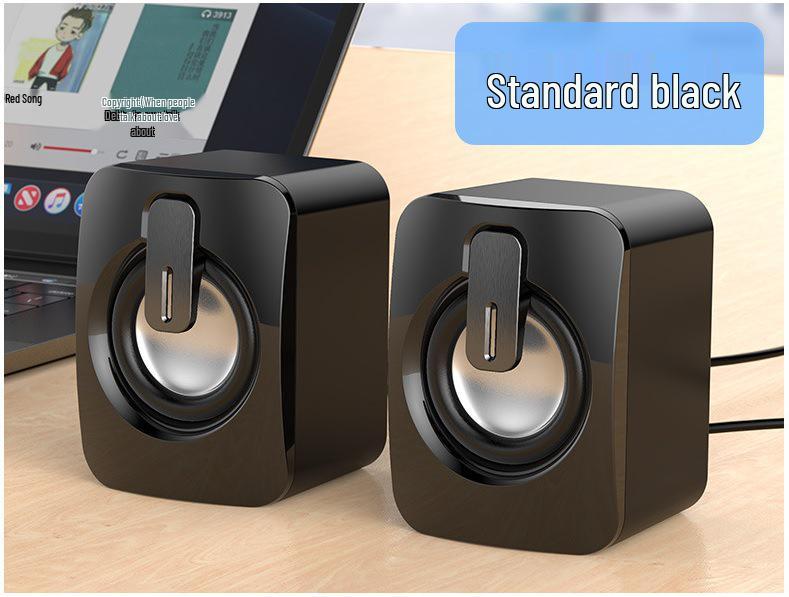 Compact Desktop Wired Subwoofer Speaker for Laptop and Home Use