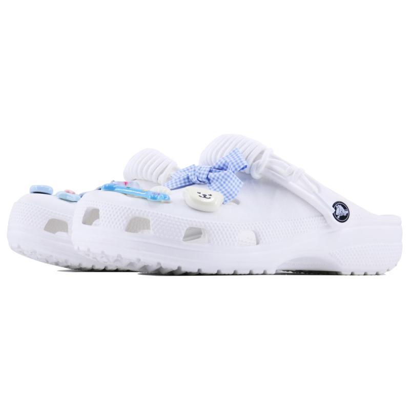 Crocs Classic clog Blue Puppy SDS Versatile Fashion Hole Shoes Unisex White