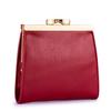 New first layer oil wax cowhide retro clip buckle change bag women's ID card clip business card bag multi-card card bag
