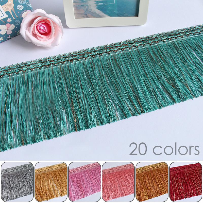 12M Fringed Lace Handmade 16cm Wide Polyester Tablecloth Pillow Trim Tassel Diy Stage Garment Curtain Sewing Accessories