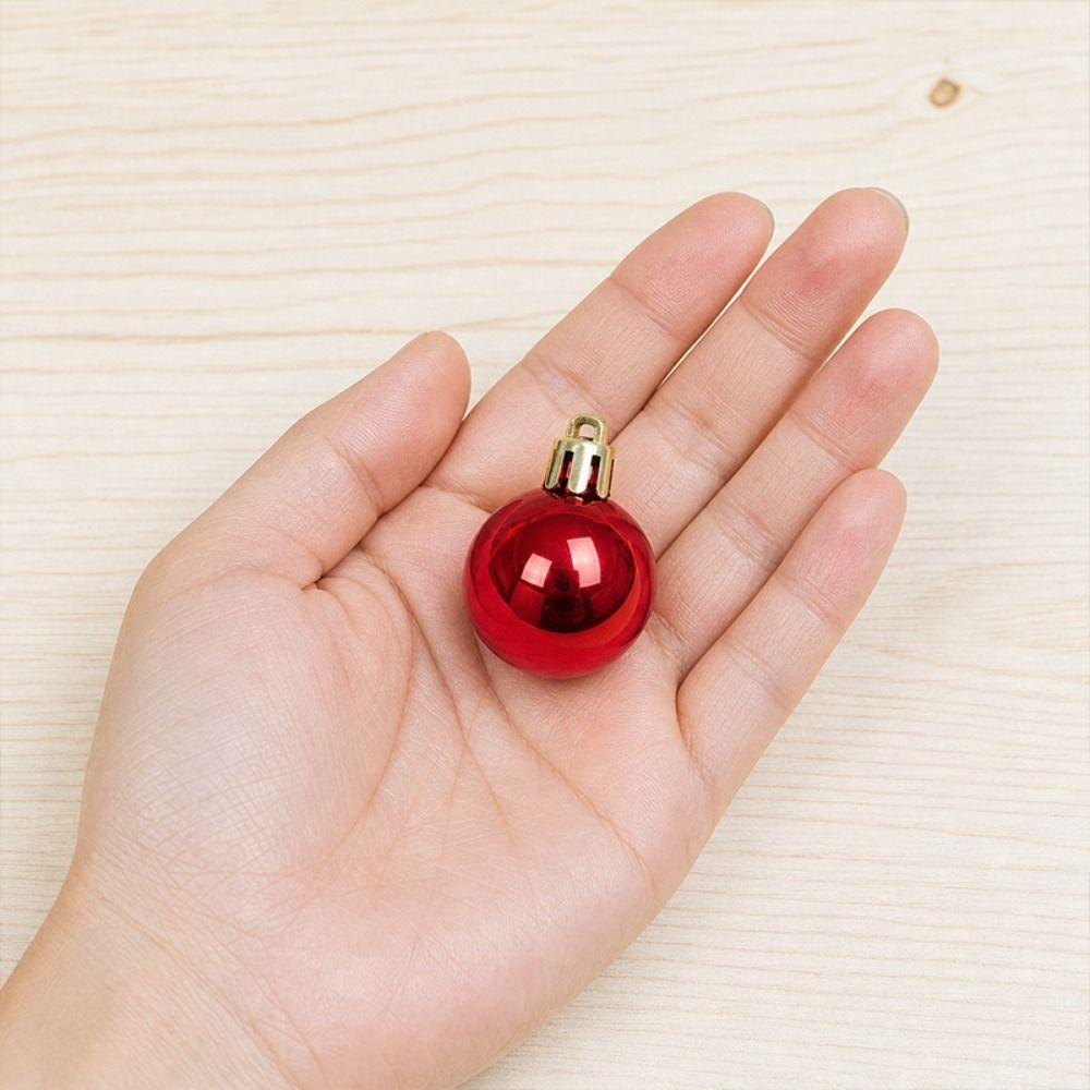 99PCS Mixed Color Christmas Ball Set Assorted Pattern Dia.3cm Christmas Ornaments Set Accessories Plated Ball