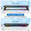 RGB LED Monitor Riser & Dock: Foldable Desktop Organizer