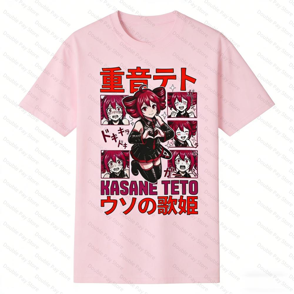 Teto Heart Black Unisexs Tshirt Cute Anime Graphic Tee Comfort Colors GarUnisextdyed Shirt for Anime Fans Women Casual Streetwear