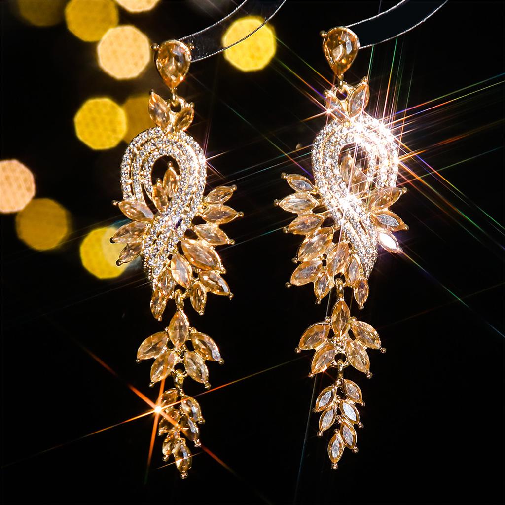 Small Face High-end Colored Glass Rhinestone Earrings Women, Personality Exaggerated Stud Earrings Earrings