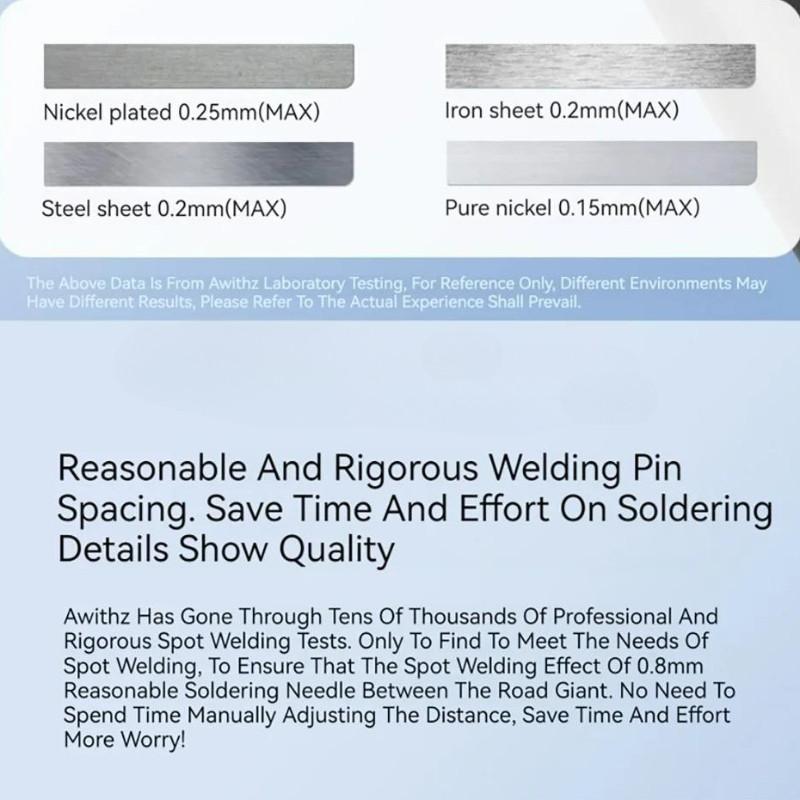 H1 Håndholdt Punktsveiser 4.2V Bærbar Mikro Batterisveisemaskin 11 Gir Justerbart Mikro Punktsveiseutstyr
