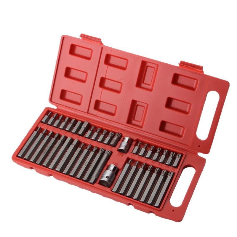 40-Piece Inner Hexagon & Twelve-Point Star Bit Socket Set for Air Impact Tools