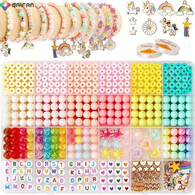 Handgemachtes DIY-Schmuckzubehör, Nachahmungsperle, DIY-Produktion, Schmuckperlen, Kinder-Handschnur-Armband, DIY-Set