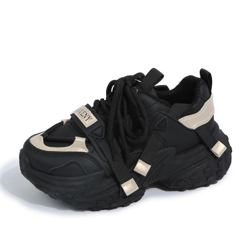 Ins Korean Version of the New Dad Shoes for Women 2025 Autumn Students Running Sports Thick-soled Heightening Casual Shoes FB9905-1