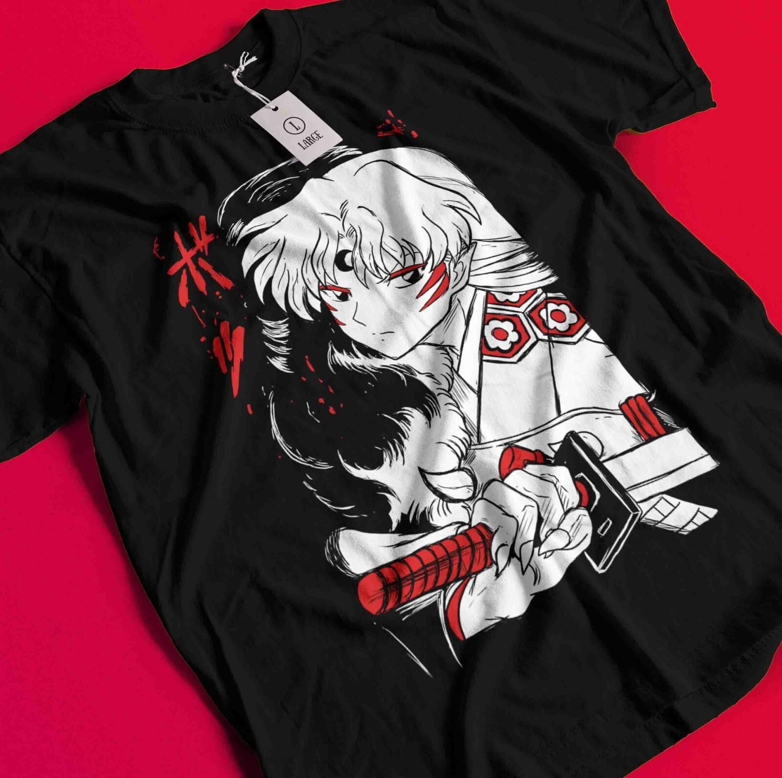 Inuyasha Shirt Sesshomaru Tshirt Kagome Higurashi T-Shirt Miroku Tee Naraku Koga BB1438 M