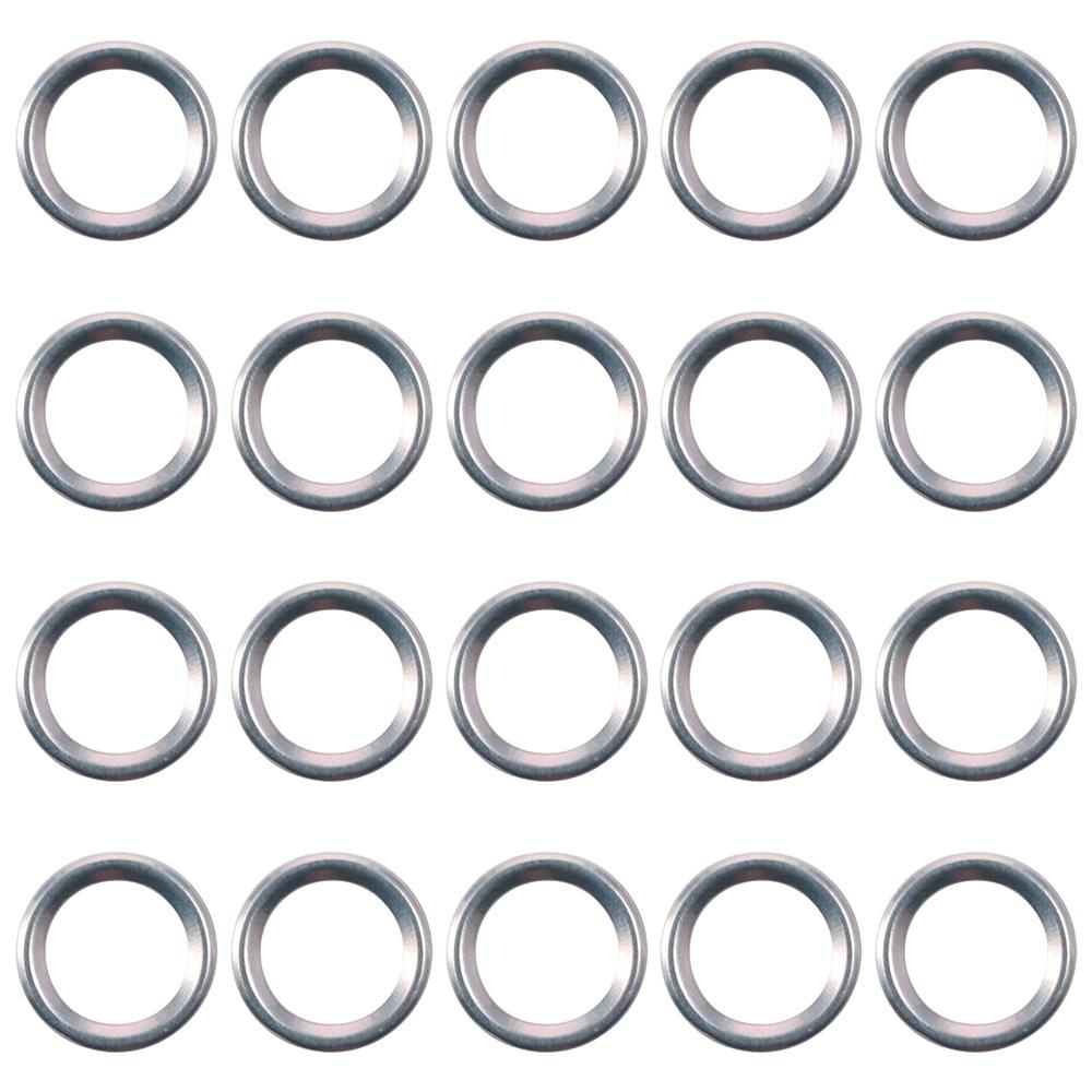 20Pcs Silver Transmission Drain Plug Gasket Alloy 35178-30010 Plug Gasket Round Transmission Drain Plug For Car