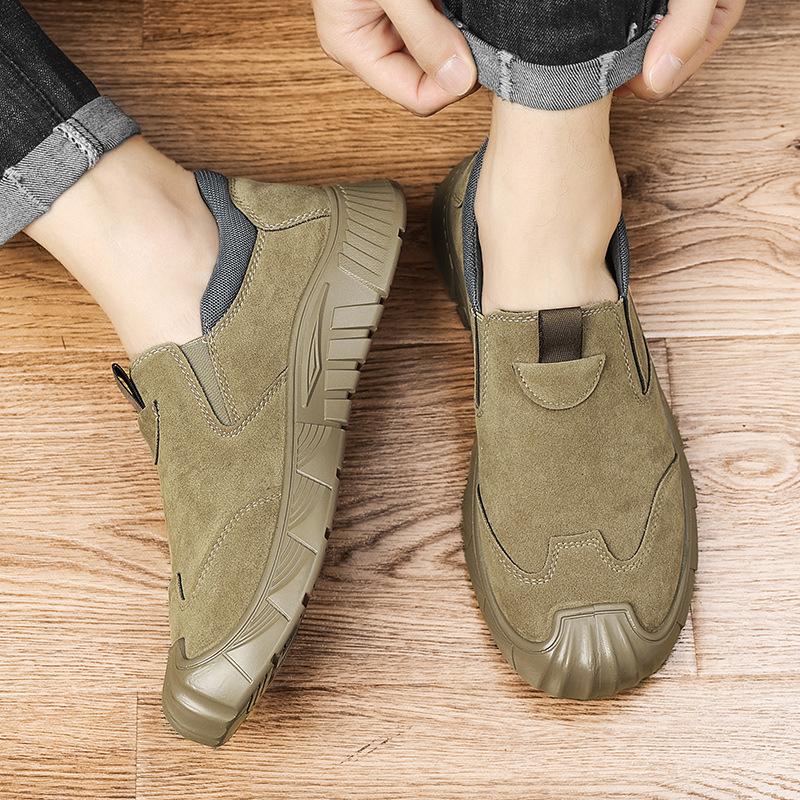 

Осень 2025 года, новые грязеотталкивающие мужские туфли для работы на стройплощадке с мягкой подошвой для мужчин, спортивная обувь для пап, обувь для страхования труда для мужчин 39