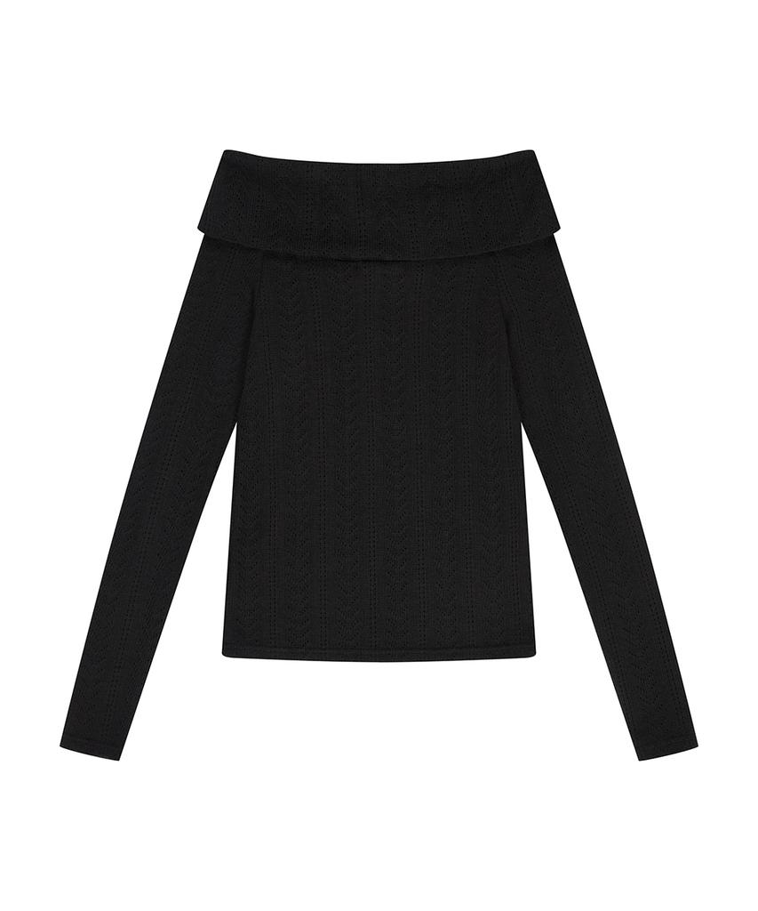 LUVISTRUE El Off-Shoulder Knit(Black)